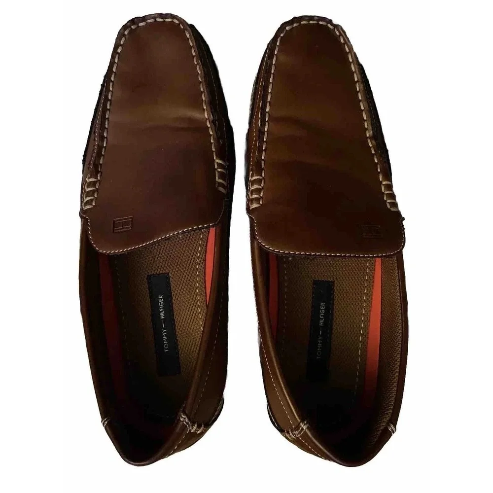 Tommy Hilfiger Loafers  Dathan-F Men's Brown Slip On Driving Shoes Size 8